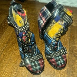 Studded Jeffrey Campbell platform boots